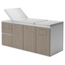 MACA HOSPITALAR COM ENCOSTO E ARMÁRIO - TAMPO DE MADEIRA