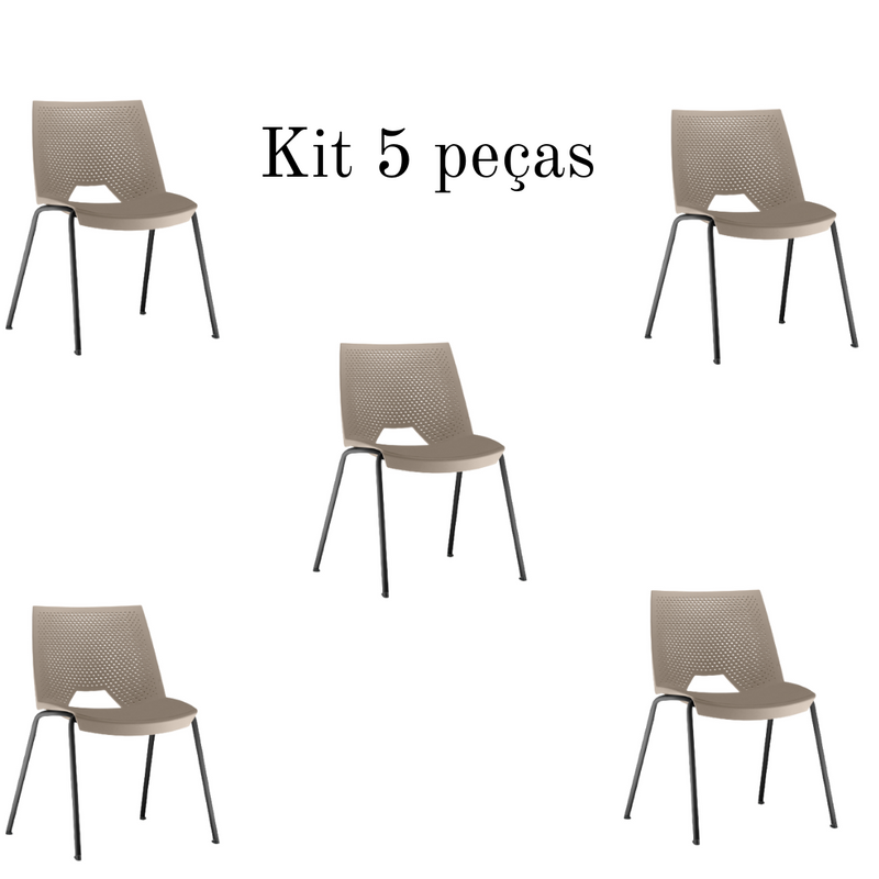 Kit  05 Cadeiras Fixa Strike