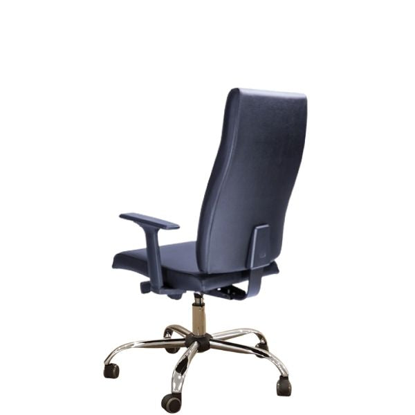 Cadeira de escritório Presidente Izzi base cromada mecanismo relax e Braço Regulável